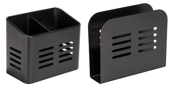 Metalowe stojaki na sztućce i serwetki zestaw 2 szt. Black Outdoor Kitchen Baco – Wenko