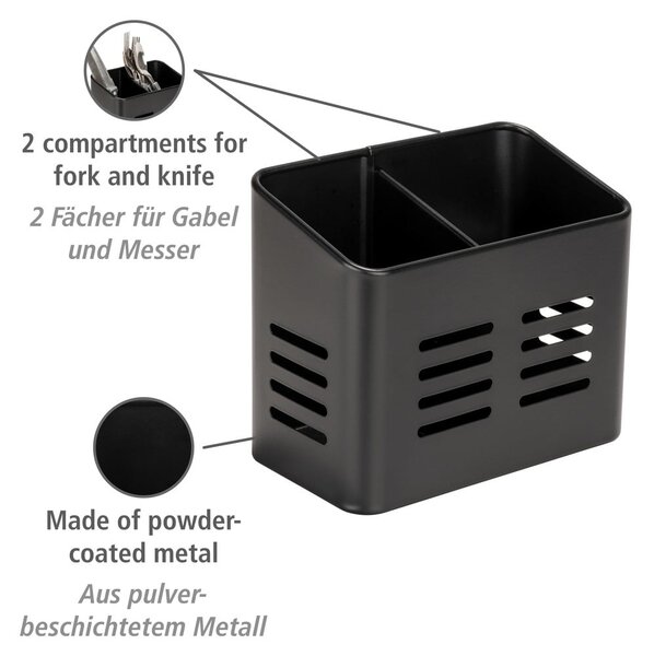 Metalowe stojaki na sztućce i serwetki zestaw 2 szt. Black Outdoor Kitchen Baco – Wenko