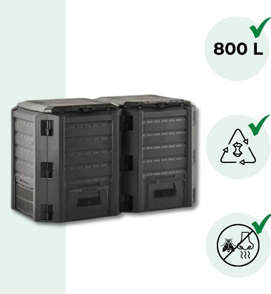 Kompostownik ogrodowy - Compogreen 800 l czarny Prosperplast