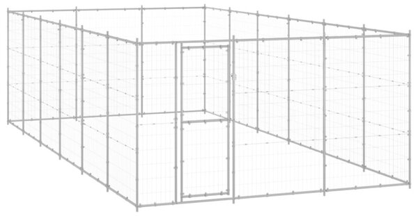 Kojec zewnętrzny dla psa, stal galwanizowana, 21,78 m²