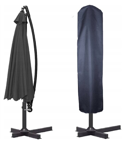 Składany parasol ogrodowy ARCADIA 300 cm, szary