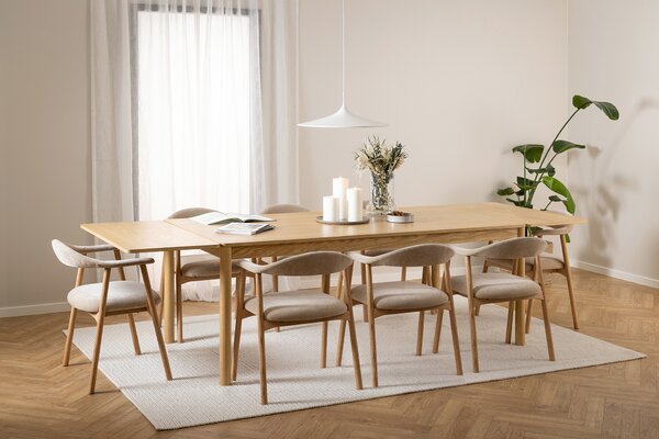 PACIFIC Dąb Naturalny 200x100 cm (+2 dokładki 50 cm) - STÓŁ DREWNIANY W STYLU BOHO/SKANDYNAWSKIM ROZKŁADANY DO 300 cm!