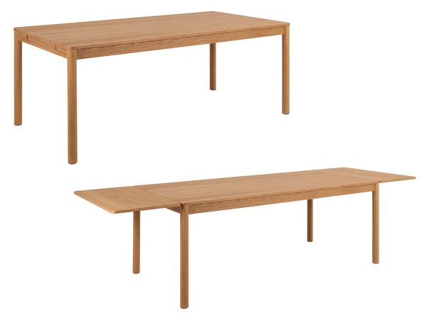 PACIFIC Dąb Naturalny 200x100 cm (+2 dokładki 50 cm) - STÓŁ DREWNIANY W STYLU BOHO/SKANDYNAWSKIM ROZKŁADANY DO 300 cm!