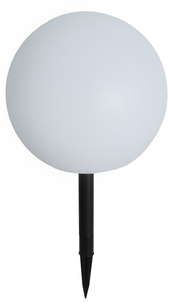 Zewnetrzna Lampa ogrodowa biała 30 cm z wbudowanym LED IP44 Solar RGBW - Ludger Oswietlenie zewnetrzne