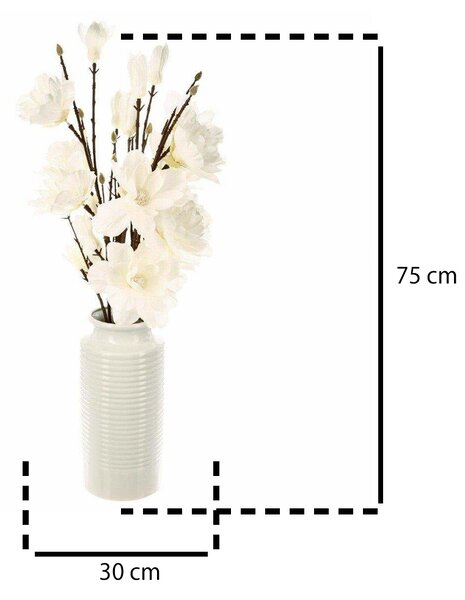 Sztuczne kwiaty MAGNOLIA, 75 cm