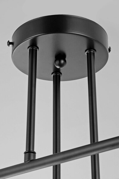 LAMPA SUFITOWA WISZĄCA ŻYRANDOL NOWOCZESNA CZARNA BIAŁE KULE LEDO 6