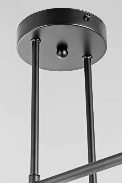 LAMPA SUFITOWA WISZĄCA ŻYRANDOL NOWOCZESNA CZARNA BIAŁE KULE LEDO 4