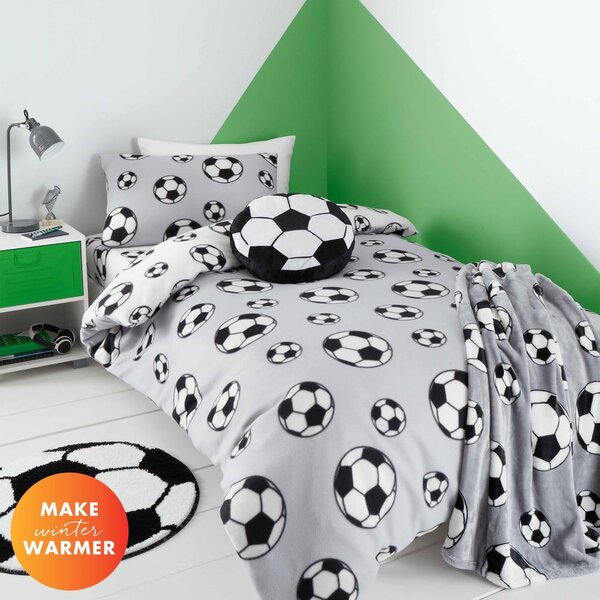 Flanelowa pościel dziecięca do łóżeczka 120x150 cm Football – Catherine Lansfield