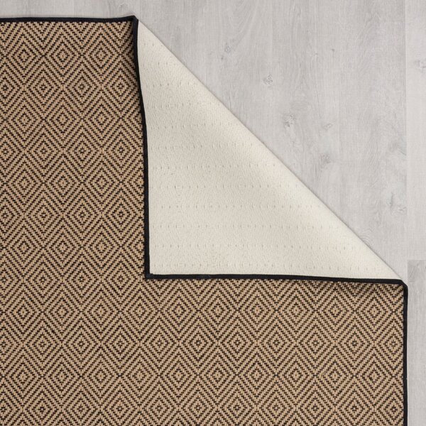 Czarno-naturalny chodnik na schody z juty 60x800 cm Diamond – Flair Rugs