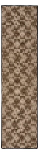 Czarno-naturalny chodnik na schody z juty 60x800 cm Diamond – Flair Rugs
