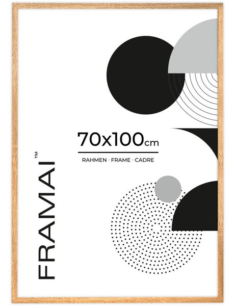 Dębowa ramka na zdjęcia w rozmiarze 70x100 cm FRAMAI®