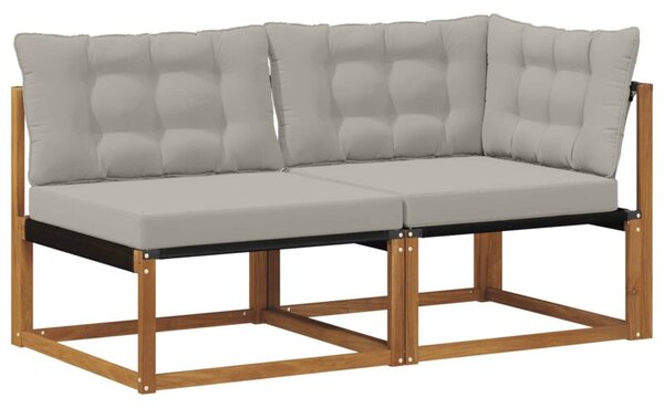 Zestaw mebli ogrodowych z drewna akacjowego z komfortowymi poduszkami, modułowy design, odporny na warunki atmosferyczne