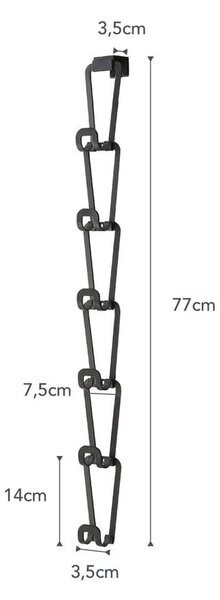 Czarny wieszak na torebki z 6 haczykami YAMAZAKI Kanazawa