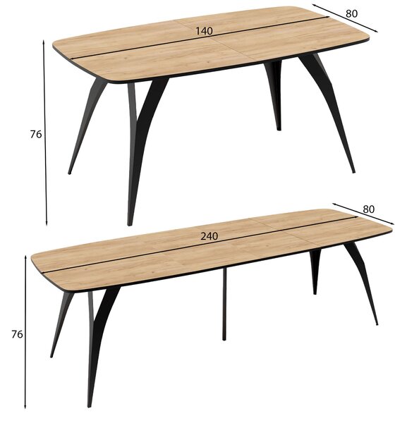 MebleMWM Stół rozkładany YERBA | 140/240cm | Kolor do wyboru