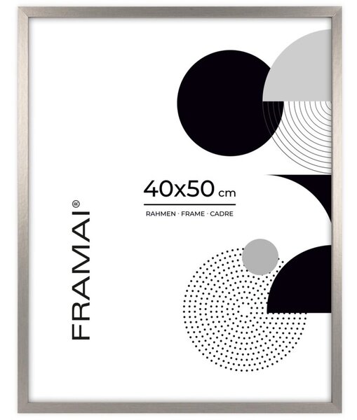 Ramka na zdjęcia 40x50 cm rama MDF ramki do zdjęć 50x40 cm kolor srebrny FRAMAI®