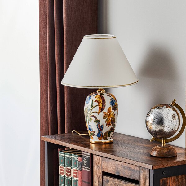 Austrolux Lampa stołowa Damasco, multikolor, salon / jadalnia, ceramika