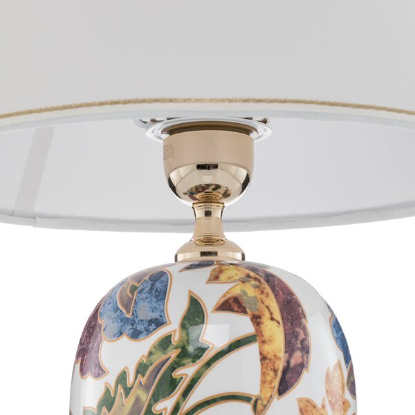 Austrolux Lampa stołowa Damasco, multikolor, salon / jadalnia, ceramika