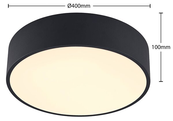 Lampa sufitowa LED Noabelle Arcchio, możliwość ściemniania, czarny, kuchnia, metal, nowoczesny
