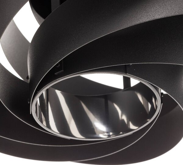 Lampa sufitowa Vento Domiluce, możliwość ściemniania, czarny, salon / jadalnia, metal, nowoczesny