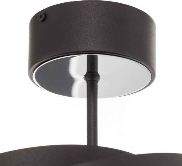 Lampa sufitowa Vento Domiluce, możliwość ściemniania, czarny, salon / jadalnia, metal, nowoczesny