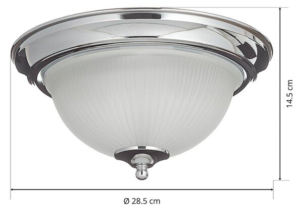 Searchlight Lampa sufitowa American Diner, możliwość ściemniania, chromowy / srebrny, łazienka, metal, antyczny