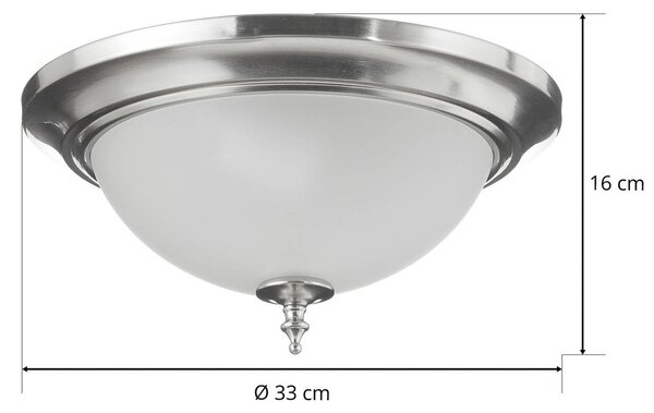 Westinghouse Lampa sufitowa Harwell, możliwość ściemniania, aluminiowy / szary / cynkowy, salon / jadalnia, metal, antyczny