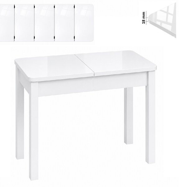 Stół 60x80/230 cm prostokątny rozkładany, blat zaowalony 1,8 cm, nogi i calgi Drewniane „ Kwadratowe ” I ArtDHome
