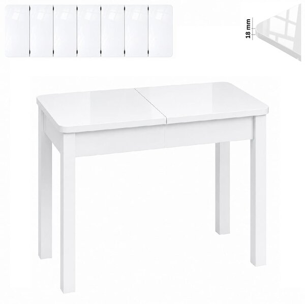 Stół 60x80/330 cm prostokątny rozkładany, blat zaowalony 1,8 cm, nogi i calgi Drewniane „ Kwadratowe ” I ArtDHome