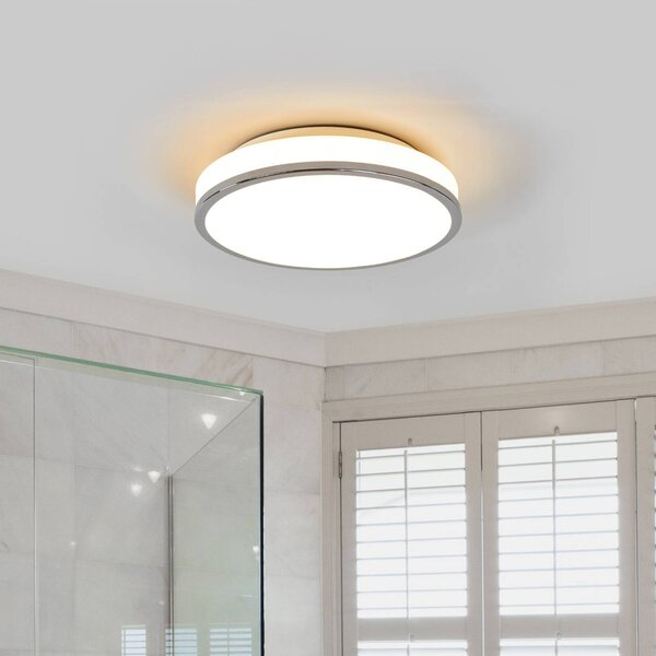 Lampa sufitowa Lyss Lindby, biały / opal, łazienka, szkło, nowoczesny