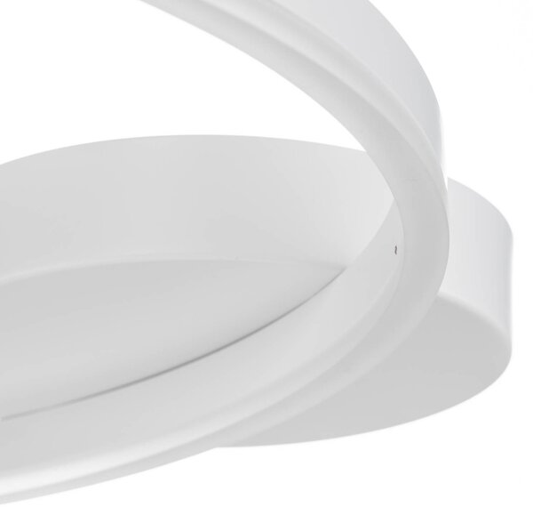 Fabas Luce Lampa sufitowa LED Giotto, możliwość ściemniania, biały / opal, salon / jadalnia, metal, nowoczesny