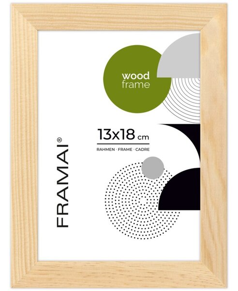 Ramka na zdjęcia 13x18 cm z drewna surowego sosnowa ramka DIY FRAMAI®