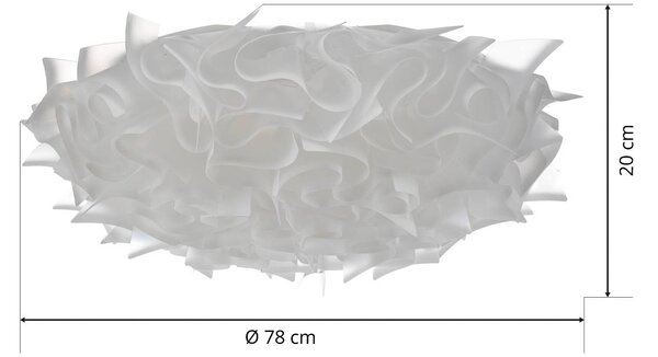 Slamp Lampa sufitowa designerska VELI, możliwość ściemniania, biały / opal, salon / jadalnia, tworzywo sztuczne, design