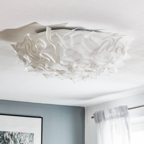 Slamp Lampa sufitowa designerska VELI, możliwość ściemniania, biały / opal, salon / jadalnia, tworzywo sztuczne, design