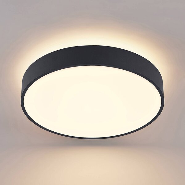 Lampa sufitowa LED Vanida Arcchio, możliwość ściemniania, czarny, kuchnia, aluminium, nowoczesny