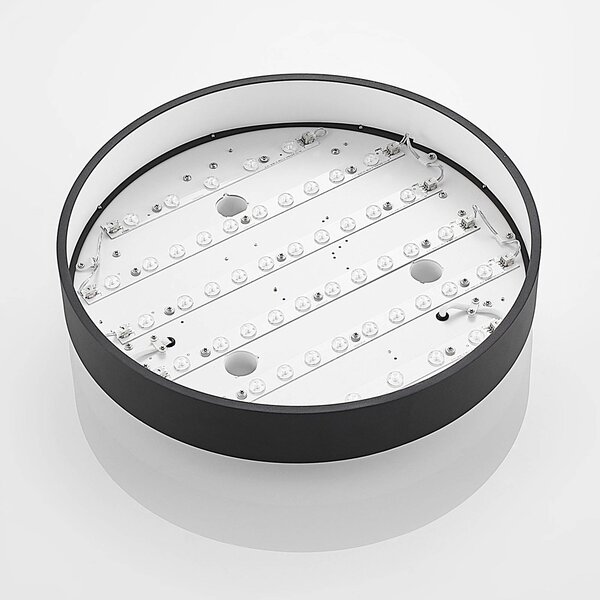 Lampa sufitowa LED Vanida Arcchio, możliwość ściemniania, czarny, kuchnia, aluminium, nowoczesny