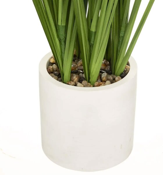 Sztuczna trawa ozdobna w cementowej doniczce, wys. 70 cm
