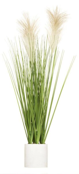 Sztuczna trawa ozdobna w cementowej doniczce, wys. 70 cm