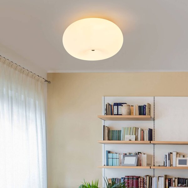 EGLO Lampa sufitowa Optica, możliwość ściemniania, biały / opal, przedpokój, metal, nowoczesny