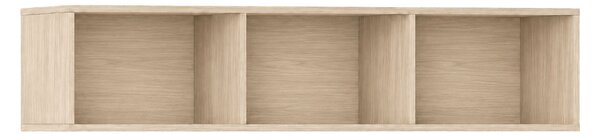 Biblioteka ścienna INTEGRO, 465 x 1750 x 400 mm, 3 półki, dąb naturalny
