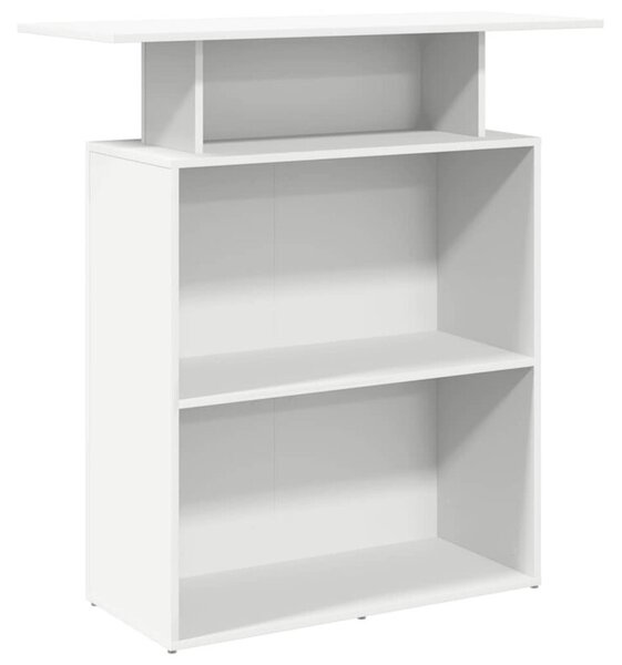 Biurko recepcyjne biaÅe 100x40x104 cm drewno konstrukcyjne