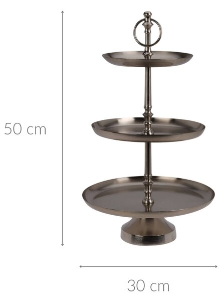 Metalowa patera 3 poziomy, 50 cm