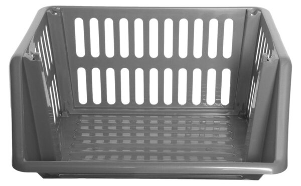 Półka na warzywa i owoce - srebrna - 35 cm - Regał do przechowywania warzyw i owoców