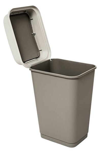 Kosz na śmieci z uchylaną pokrywą PLASTIC, 50 l