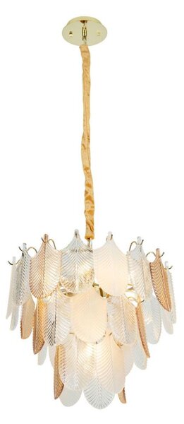 MAXLIGHT MAXLIGHT P0417 - Żyrandol na łańcuchu ARWENA 7xE14/40W/230V śr. 50 cm złoty MA0090