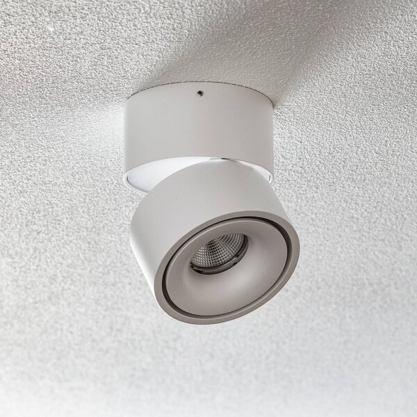 Egger Licht Reflektor LED Clippo DLS, biały, 2700 K, ściemniany Clippo, możliwość ściemniania, biały / opal, salon / jadalnia, aluminium, nowoczesny