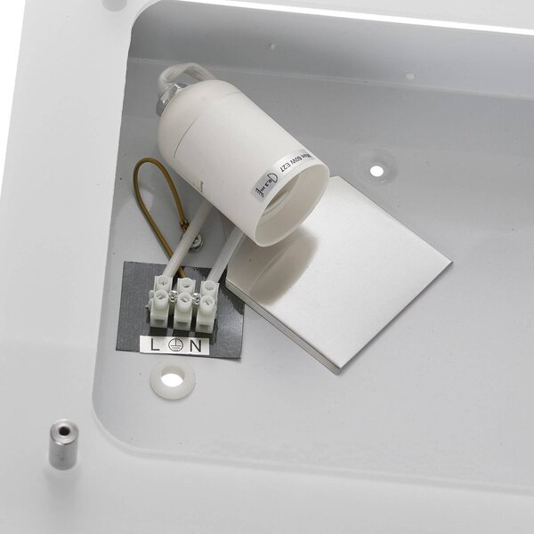 Fabas Luce Lampa sufitowa MAGGIE, możliwość ściemniania, biały / opal, salon / jadalnia, szkło, nowoczesny