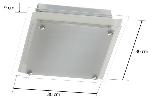 Fabas Luce Lampa sufitowa MAGGIE, możliwość ściemniania, biały / opal, salon / jadalnia, szkło, nowoczesny