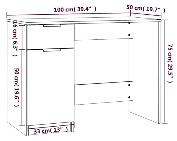 Białe Minimalistyczne Biurko M2-D92