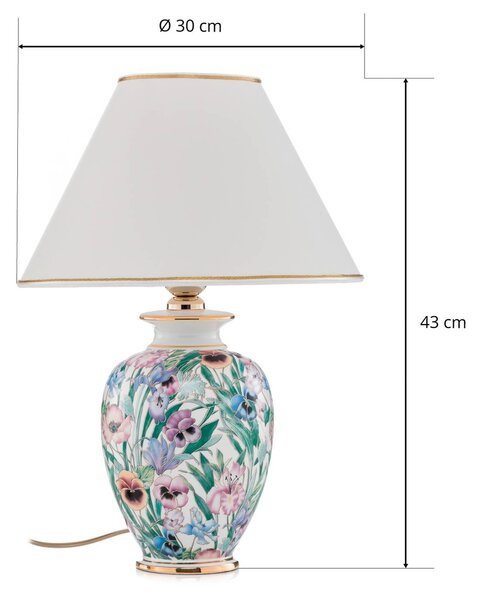 Austrolux Lampa stołowa GIARDINO, biały / opal, salon / jadalnia, ceramika, nowoczesny