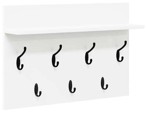 Wiszący wieszak na płaszcze w minimalistycznym stylu z białego materiału drewnopochodnego